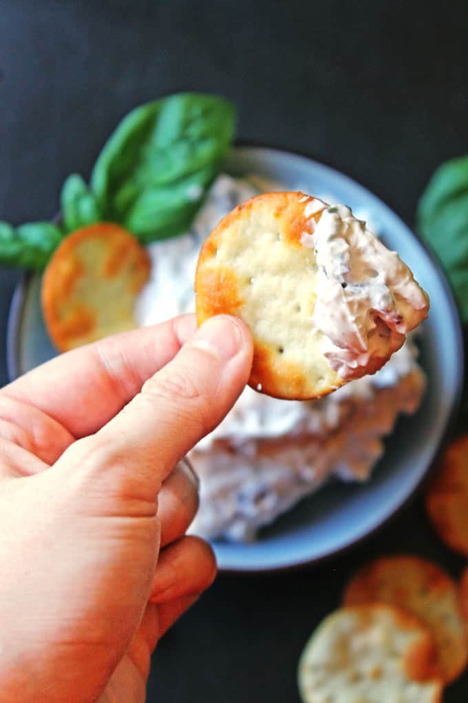 Olive walnut basil cream cheese // Rhubarbarians
