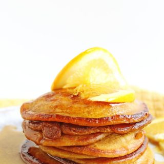 Buttermilk cinnamon orange pancakes recipe! These crispy, old fashioned pancakes are made with buttermilk and a hint of orange and cinnamon. YUM! The perfect holiday breakfast!