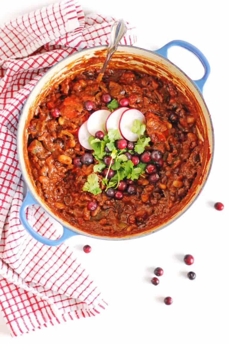 Cranberry chili with cinnamon and cocoa Rhubarbarians