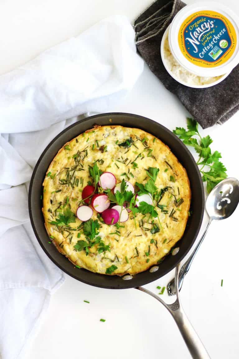 Easy spinach artichoke cottage cheese frittata Rhubarbarians
