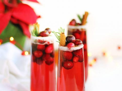 Holiday Orange Cranberry Mimosa Mocktail Cocktail Rhubarbarians