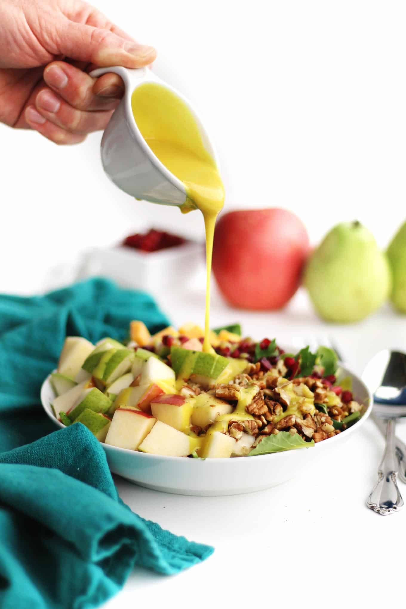 apple spinach salad with honey mustard dressing