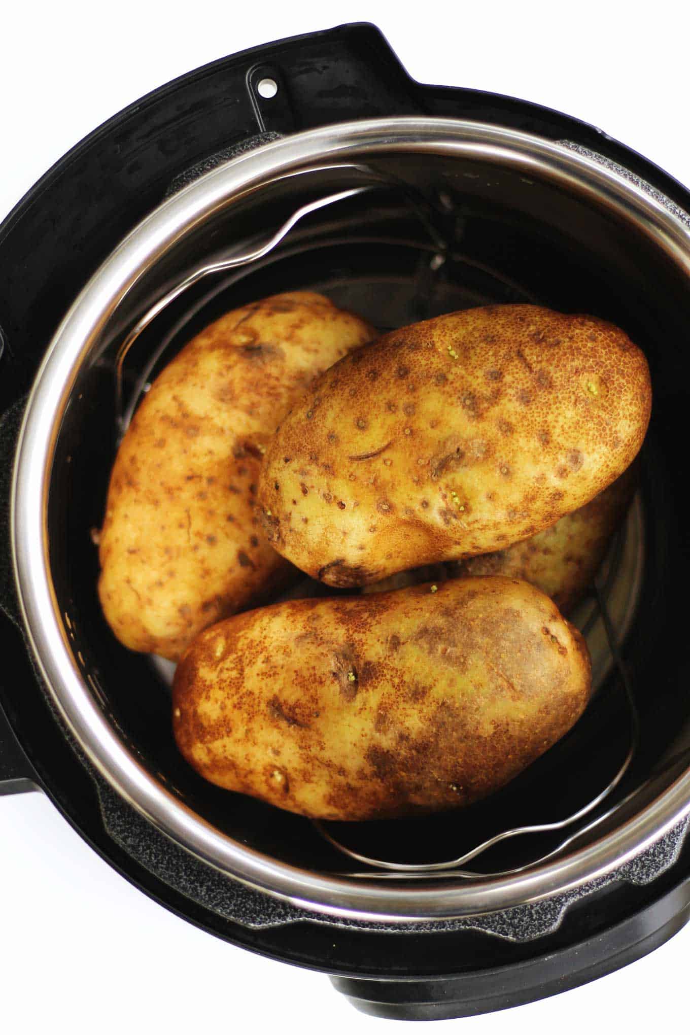A picture of russet potatoes in an Instant Pot