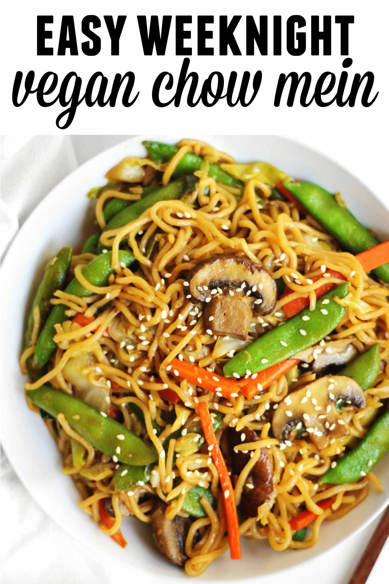 Easy vegetable chow mein (vegan, vegetarian) Rhubarbarians
