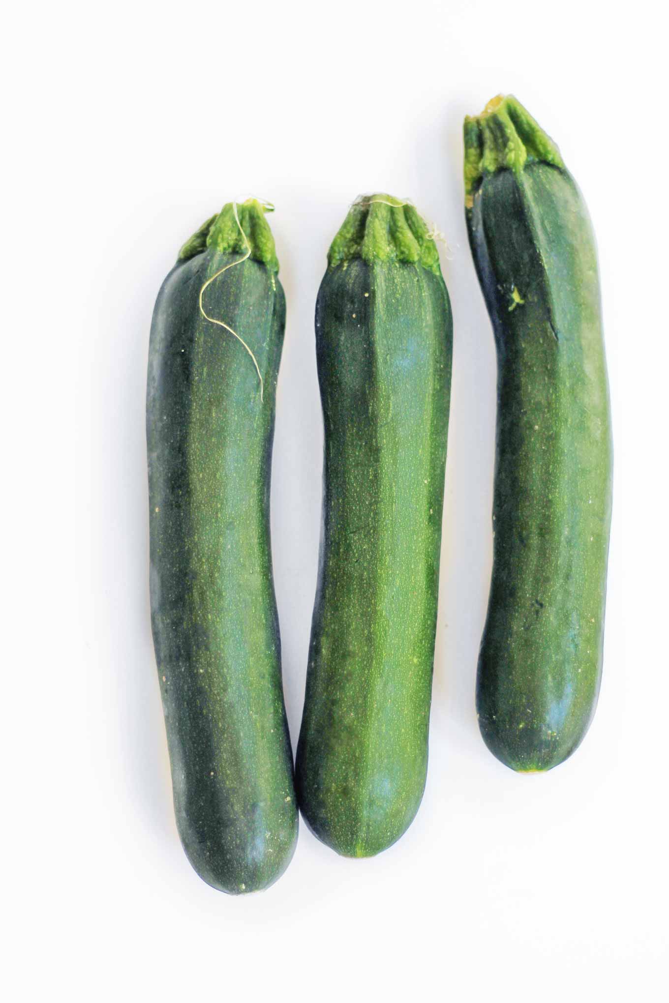 three zucchini