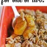 vegan apple crisp for one or two