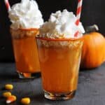pumpkin soda with whipped cream