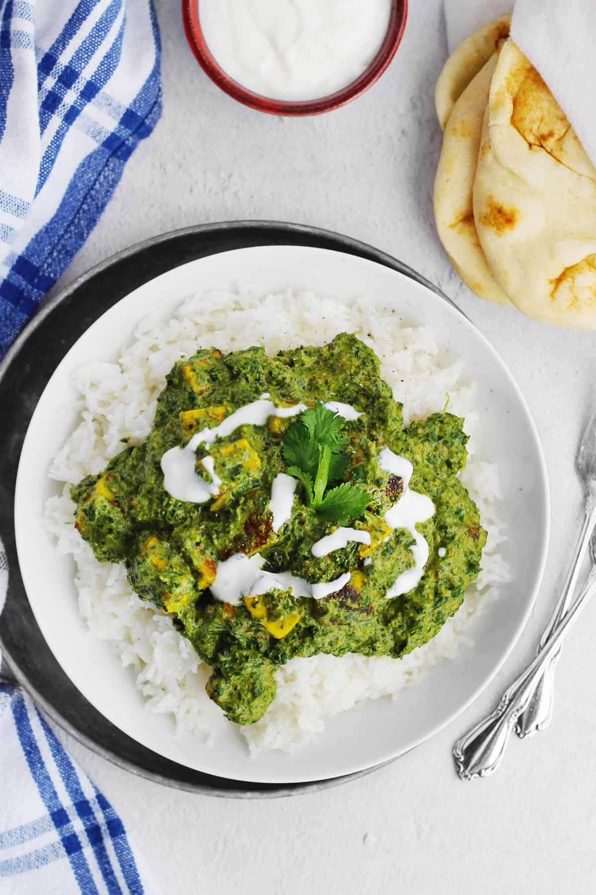 saag paneer with mustard greens