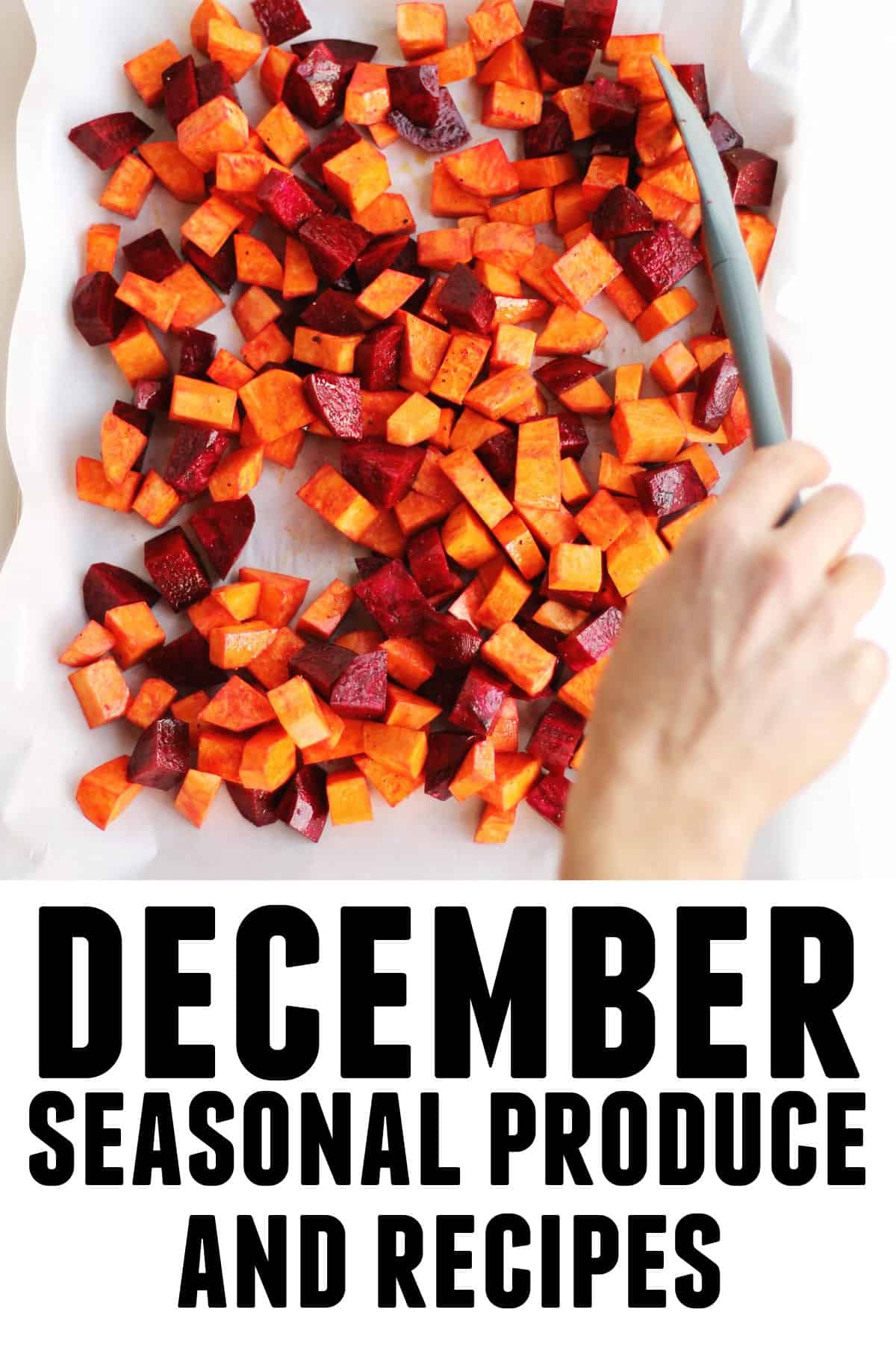 December seasonal produce and recipes graphic