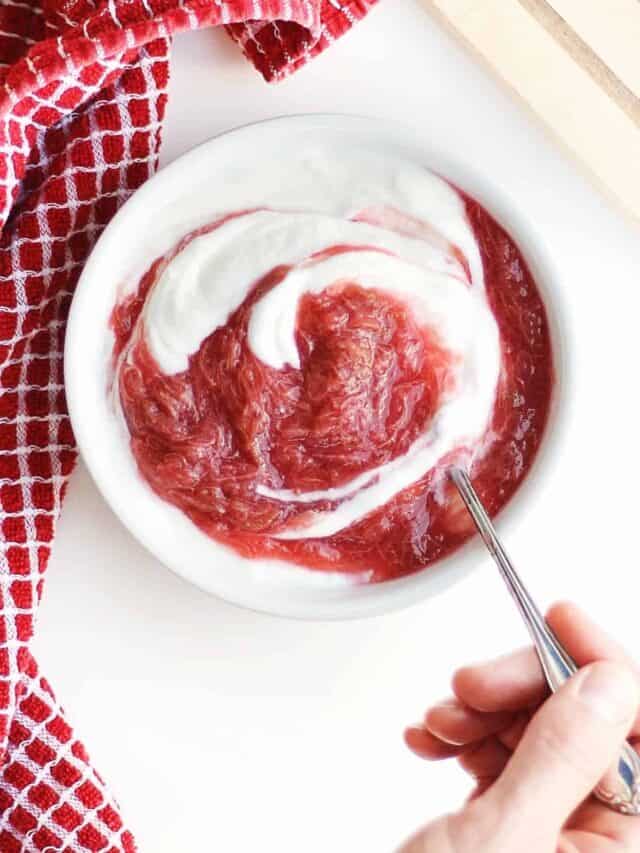 The easiest stewed rhubarb