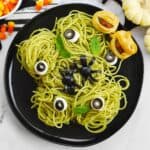 Spooky spaghetti and eyeballs